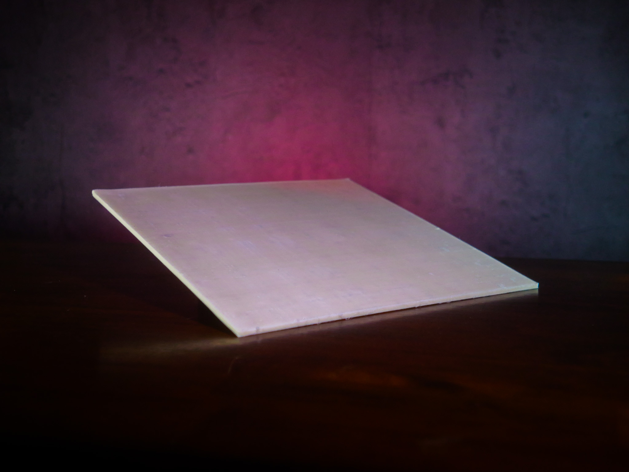 Thin pressed UHMWPE ballistic panel, alternate angle